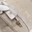 FENDI Zucchino Canvas Boston Bag Silver Auth 163401-20