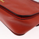 Miu Miu Handtasche Leder 2-Wege Rot Gold Auth 163402-18
