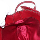 Miu Miu Handtasche Leder 2-Wege Rot Gold Auth 163402-22