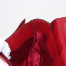 Miu Miu Handtasche Leder 2-Wege Rot Gold Auth 163402-23