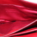 Miu Miu Handtasche Leder 2-Wege Rot Gold Auth 163402-24