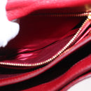 Miu Miu Handtasche Leder 2-Wege Rot Gold Auth 163402-27