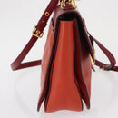Miu Miu Handtasche Leder 2-Wege Rot Gold Auth 163402-4