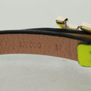 LOUIS VUITTON Brassle Neogram Fluo Bracelet Leather Yellow MP050D Auth 163403M-12