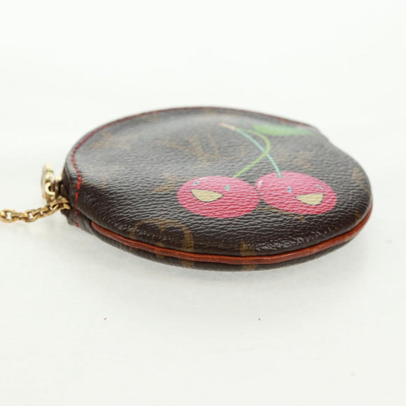 LOUIS VUITTON Monogram Cherry Porte Monnaie Ron Coin Purse M95043 Auth 163404V