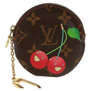 LOUIS VUITTON Monogram Cherry Porte Monnaie Ron Coin Purse M95043 Auth 163404V-2