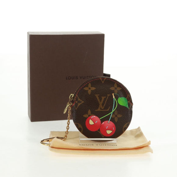LOUIS VUITTON Monogram Cherry Porte Monnaie Ron Coin Purse M95043 Auth 163404V