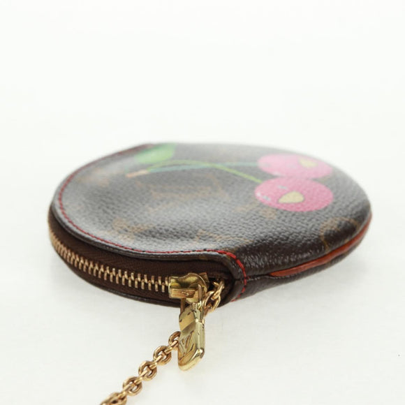 LOUIS VUITTON Monogram Cherry Porte Monnaie Ron Coin Purse M95043 Auth 163404V