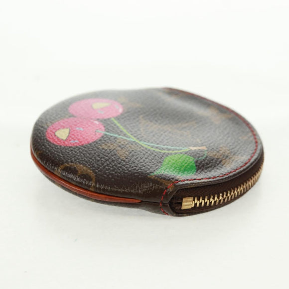 LOUIS VUITTON Monogram Cherry Porte Monnaie Ron Coin Purse M95043 Auth 163404V
