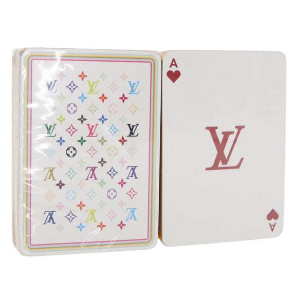 LOUIS VUITTON Monogram Multicolor Playing Cards Black White LV Auth 163406SAM