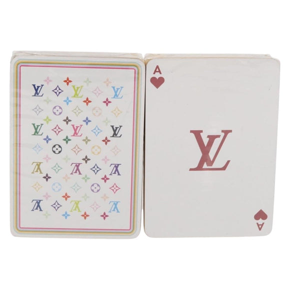 LOUIS VUITTON Monogram Multicolor Playing Cards Black White LV Auth 163406SAM