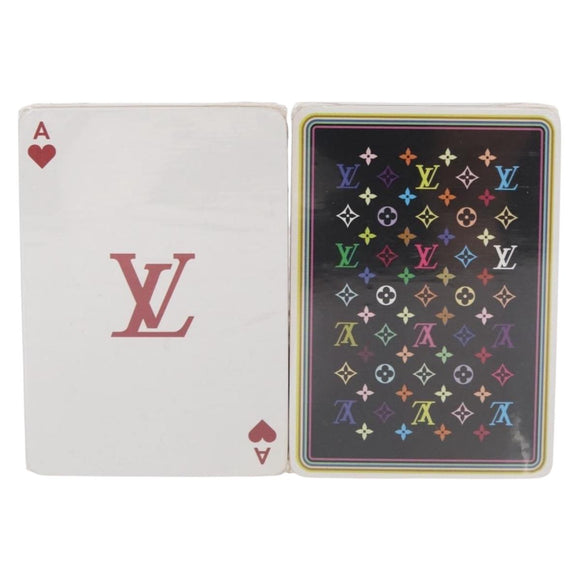 LOUIS VUITTON Monogram Multicolor Playing Cards Black White LV Auth 163406SAM