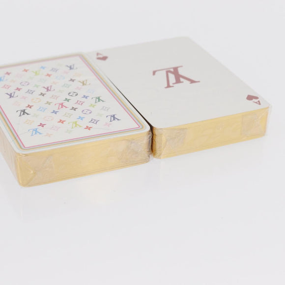 LOUIS VUITTON Monogram Multicolor Playing Cards Black White LV Auth 163406SAM