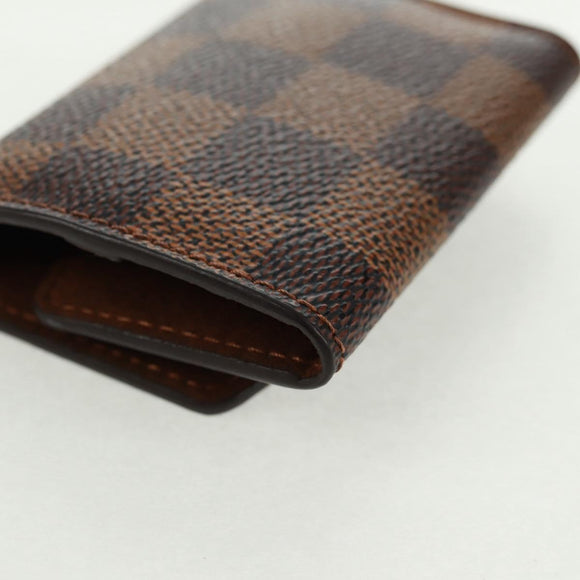 LOUIS VUITTON Damier Ebene Buton De Manchette Fleur Case M65055 LV Auth 163407V