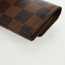 LOUIS VUITTON Damier Ebene Buton De Manchette Fleur Case M65055 LV Auth 163407V-16