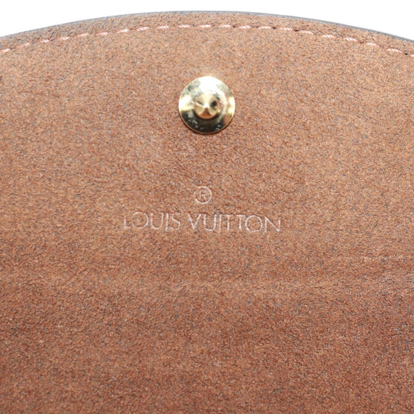 LOUIS VUITTON Damier Ebene Buton De Manchette Fleur Case M65055 LV Auth 163407V