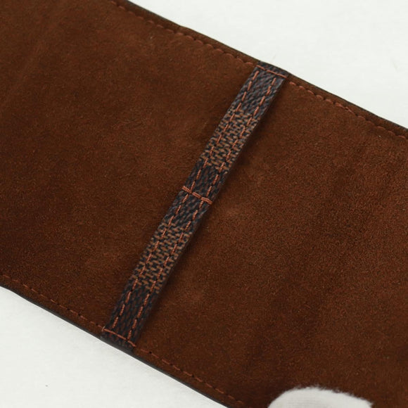 LOUIS VUITTON Damier Ebene Buton De Manchette Fleur Case M65055 LV Auth 163407V