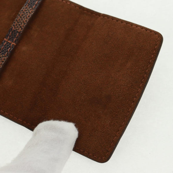 LOUIS VUITTON Damier Ebene Buton De Manchette Fleur Case M65055 LV Auth 163407V