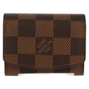 LOUIS VUITTON Damier Ebene Buton De Manchette Fleur Case M65055 LV Auth 163407V-13