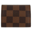 LOUIS VUITTON Damier Ebene Buton De Manchette Fleur Case M65055 LV Auth 163407V-2