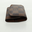 LOUIS VUITTON Damier Ebene Buton De Manchette Fleur Case M65055 LV Auth 163407V-4