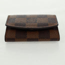 LOUIS VUITTON Damier Ebene Buton De Manchette Fleur Case M65055 LV Auth 163407V-6