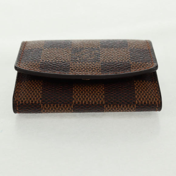 LOUIS VUITTON Damier Ebene Buton De Manchette Fleur Case M65055 LV Auth 163407V