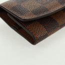 LOUIS VUITTON Damier Ebene Buton De Manchette Fleur Case M65055 LV Auth 163407V-7