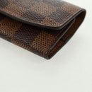 LOUIS VUITTON Damier Ebene Buton De Manchette Fleur Case M65055 LV Auth 163407V-14