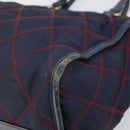 PRADA Hand Bag Nylon Navy Gold Auth 163420-9