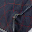 PRADA Hand Bag Nylon Navy Gold Auth 163420-15