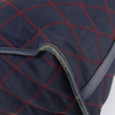PRADA Hand Bag Nylon Navy Gold Auth 163420-16