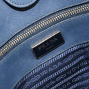 PRADA Hand Bag Nylon Navy Gold Auth 163420-18