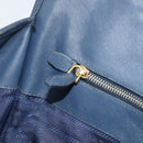 PRADA Hand Bag Nylon Navy Gold Auth 163420-21