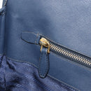 PRADA Hand Bag Nylon Navy Gold Auth 163420-23