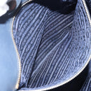 PRADA Hand Bag Nylon Navy Gold Auth 163420-24