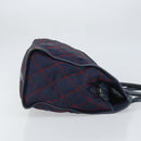 PRADA Hand Bag Nylon Navy Gold Auth 163420-3