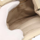 CHANEL Matelasse Chain Shoulder Bag Leather Ivory Gold CC Auth 163424-11