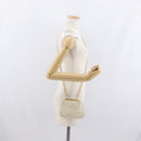 CHANEL Matelasse Chain Shoulder Bag Leather Ivory Gold CC Auth 163424-24