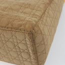 Christian Dior Lady Dior Canage Hand Bag Beige Gold Auth 163430-15