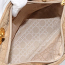 Christian Dior Lady Dior Canage Hand Bag Beige Gold Auth 163430-11
