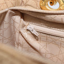 Christian Dior Lady Dior Canage Hand Bag Beige Gold Auth 163430-21