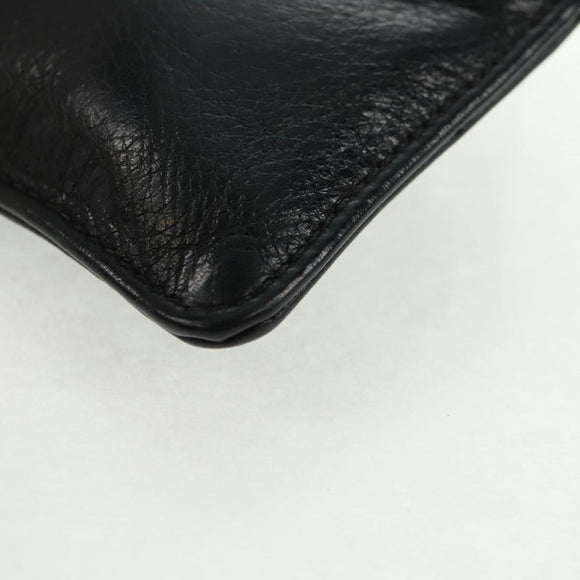 Chrome Hearts Dagger Zip Change Purse Coin Purse Leather Black Auth 163432SAM