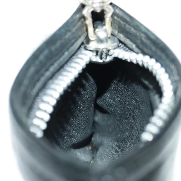 Chrome Hearts Dagger Zip Change Purse Coin Purse Leather Black Auth 163432SAM