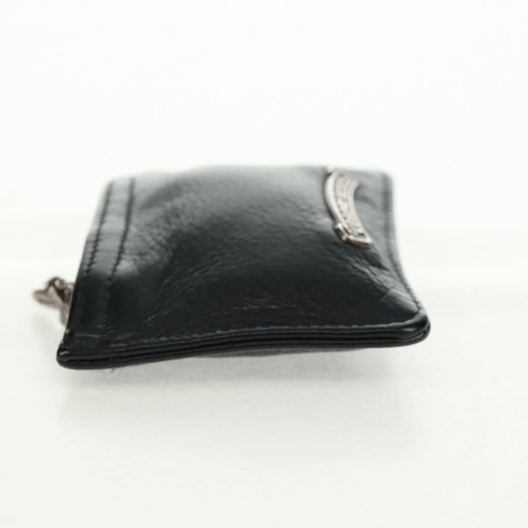 Chrome Hearts Dagger Zip Change Purse Coin Purse Leather Black Auth 163432SAM