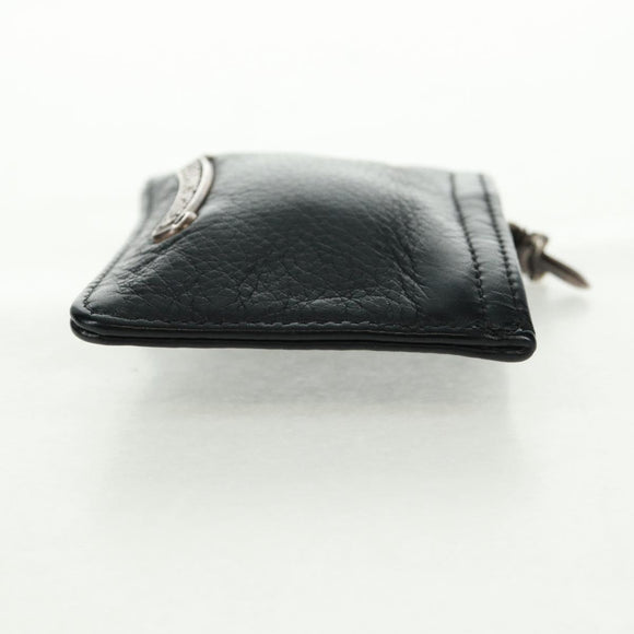 Chrome Hearts Dagger Zip Change Purse Coin Purse Leather Black Auth 163432SAM