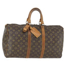 LOUIS VUITTON Monogram Keepall 45 Boston Bag M41428 LV Auth 163433-1
