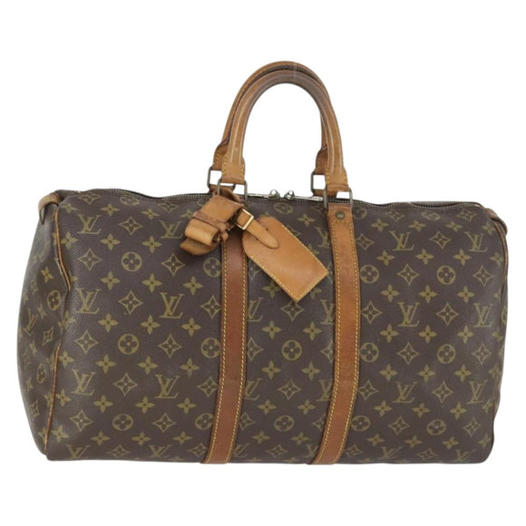 LOUIS VUITTON Monogram Keepall 45 Boston Bag M41428 LV Auth 163433