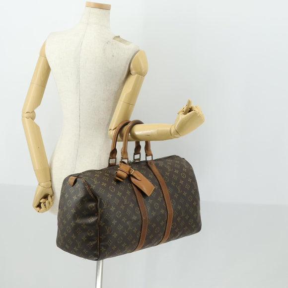 LOUIS VUITTON Monogram Keepall 45 Boston Bag M41428 LV Auth 163433