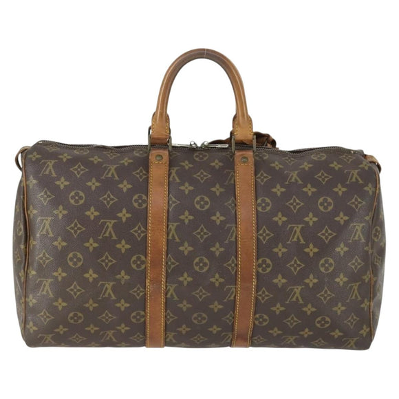 LOUIS VUITTON Monogram Keepall 45 Boston Bag M41428 LV Auth 163433